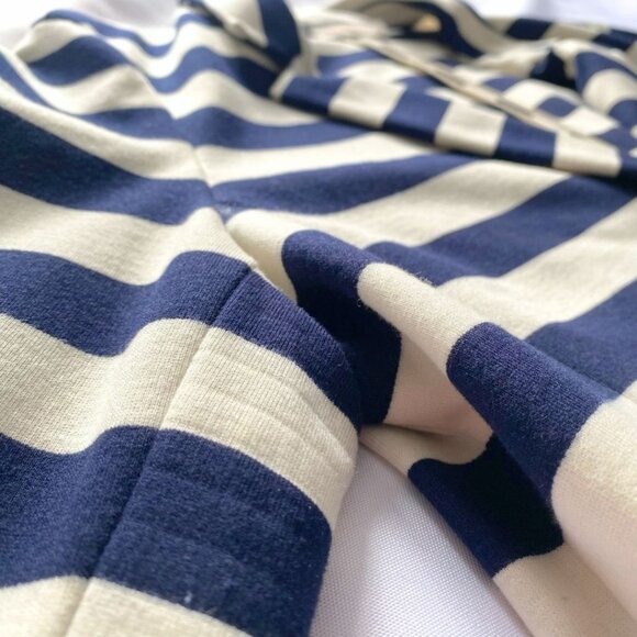 TORY BURCH AUGUSTA NAVY STRIPED NOTCHED LAPEL BLAZER - XL - Picture 8 of 11